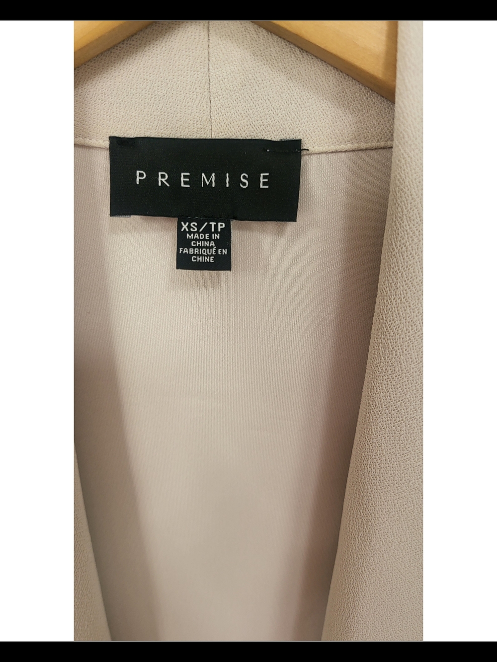 🌿Premise XS Tan Lightweight Open Front Waterfall Jacket Draped Blazer - Picture 5 of 10